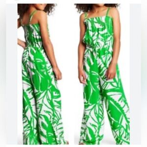 Lilly Pulitzer x Target Boom Boom‎ Smocked Jumpsuit Green White Junior XL